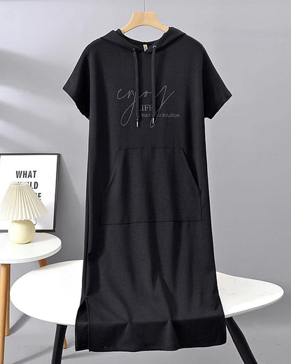 Saskia | Vestido suelto con capucha