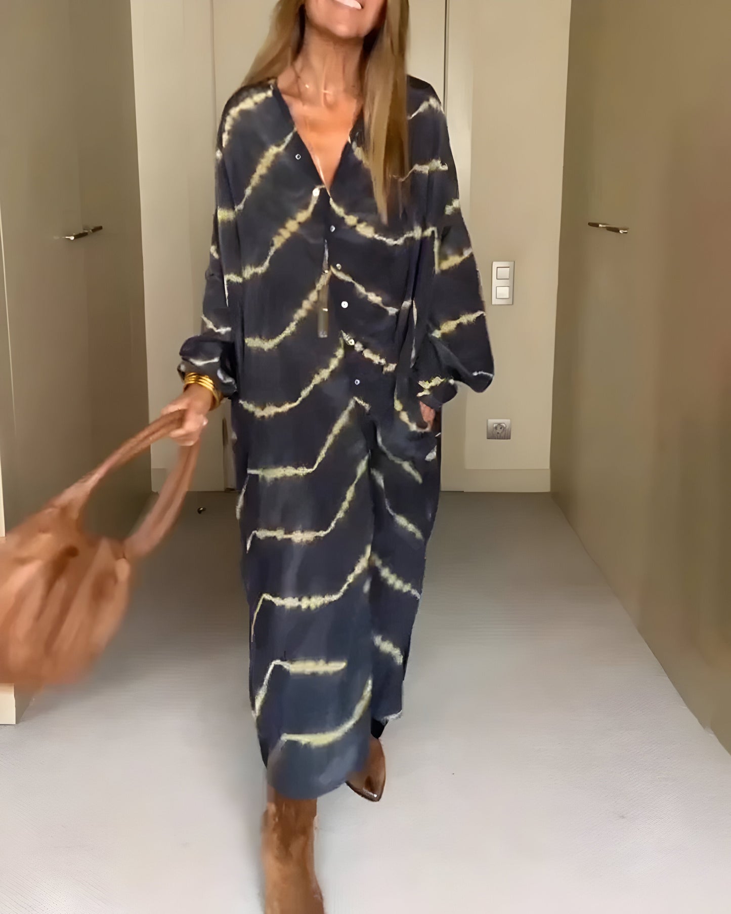 Liliana | Vestido maxi de rayas boho