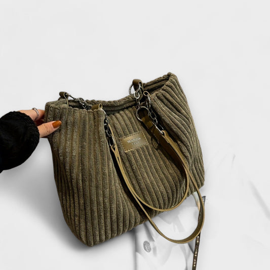 Rita. – Bolso de hombro de pana suave