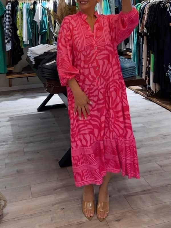 Ilona | Vestido con escote en V y estampado