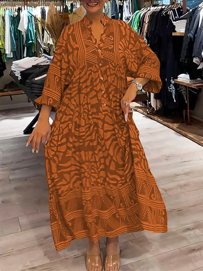 Ilona | Vestido con escote en V y estampado