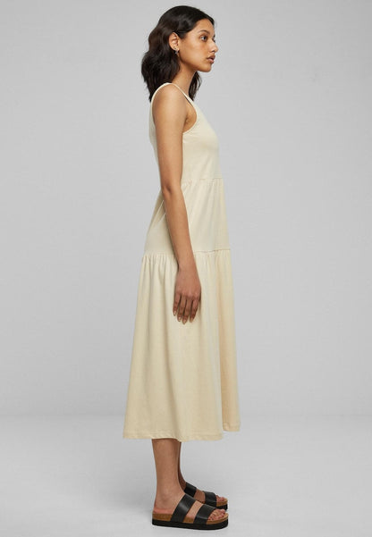 Vestido midi informal de verano con tirantes y diseño clásico