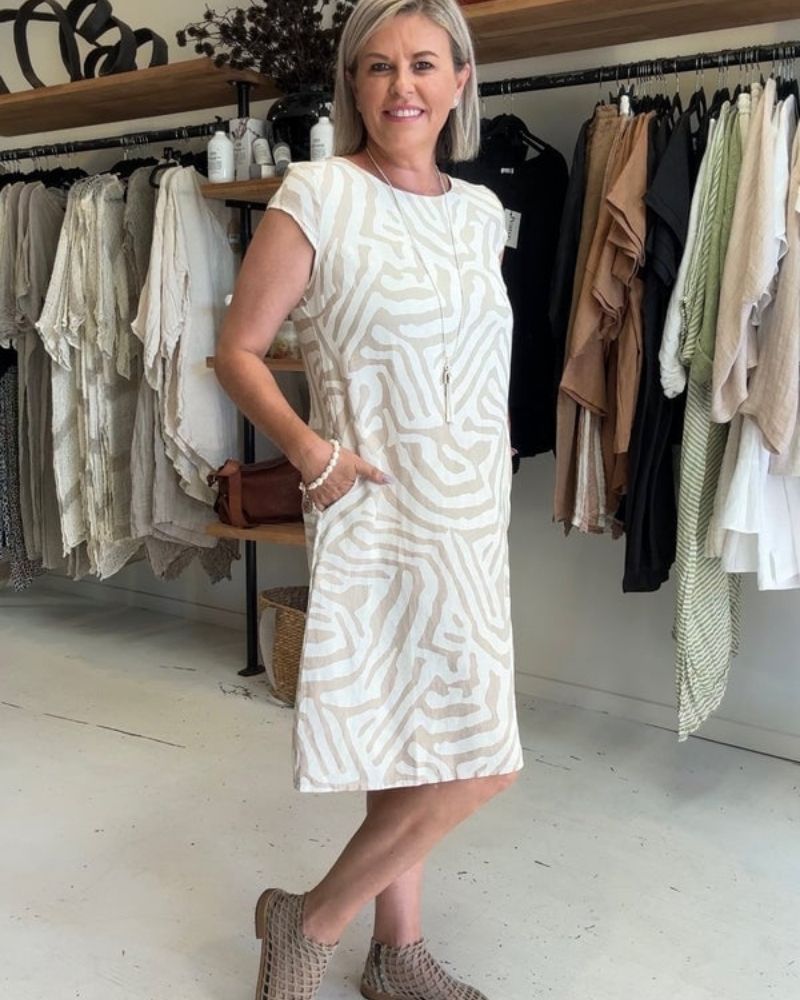 Nelia - Vestido de verano con cuello redondo