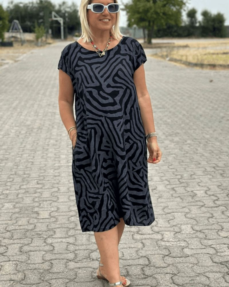 Nelia - Vestido de verano con cuello redondo