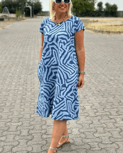 Nelia - Vestido de verano con cuello redondo