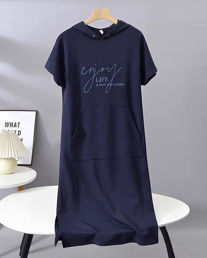 Saskia | Vestido suelto con capucha