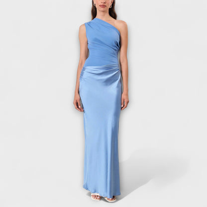 Vera – Vestido Asimétrico Satinado
