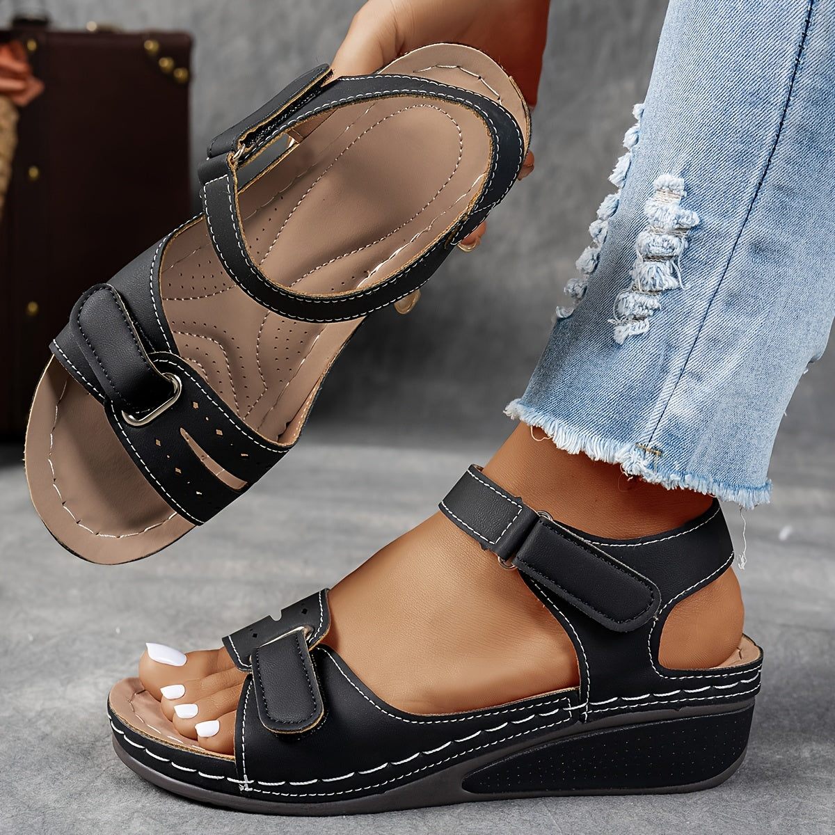 Aldona | Sandalias ortopédicas con cuña