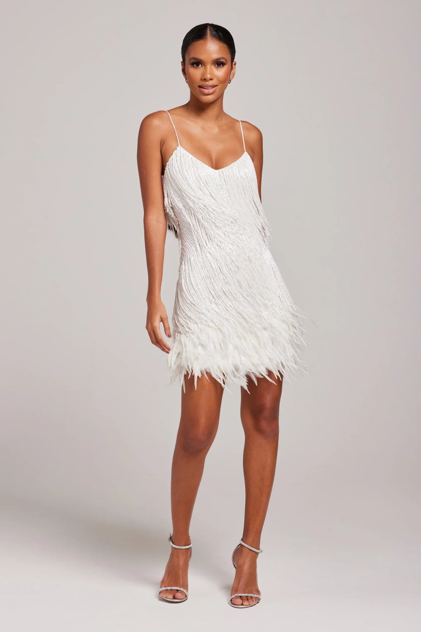 Brielle - Mini vestido de plumas