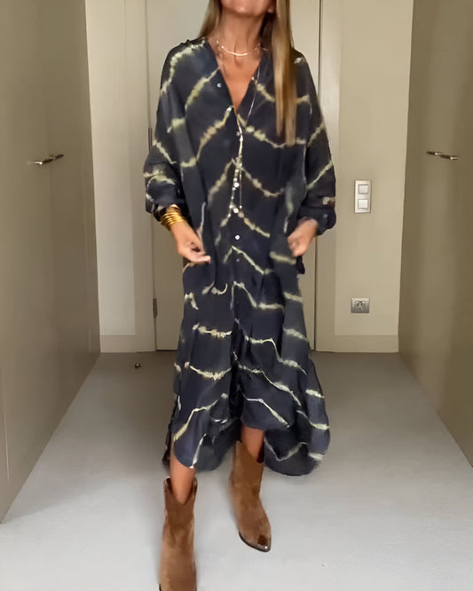 Liliana | Vestido maxi de rayas boho