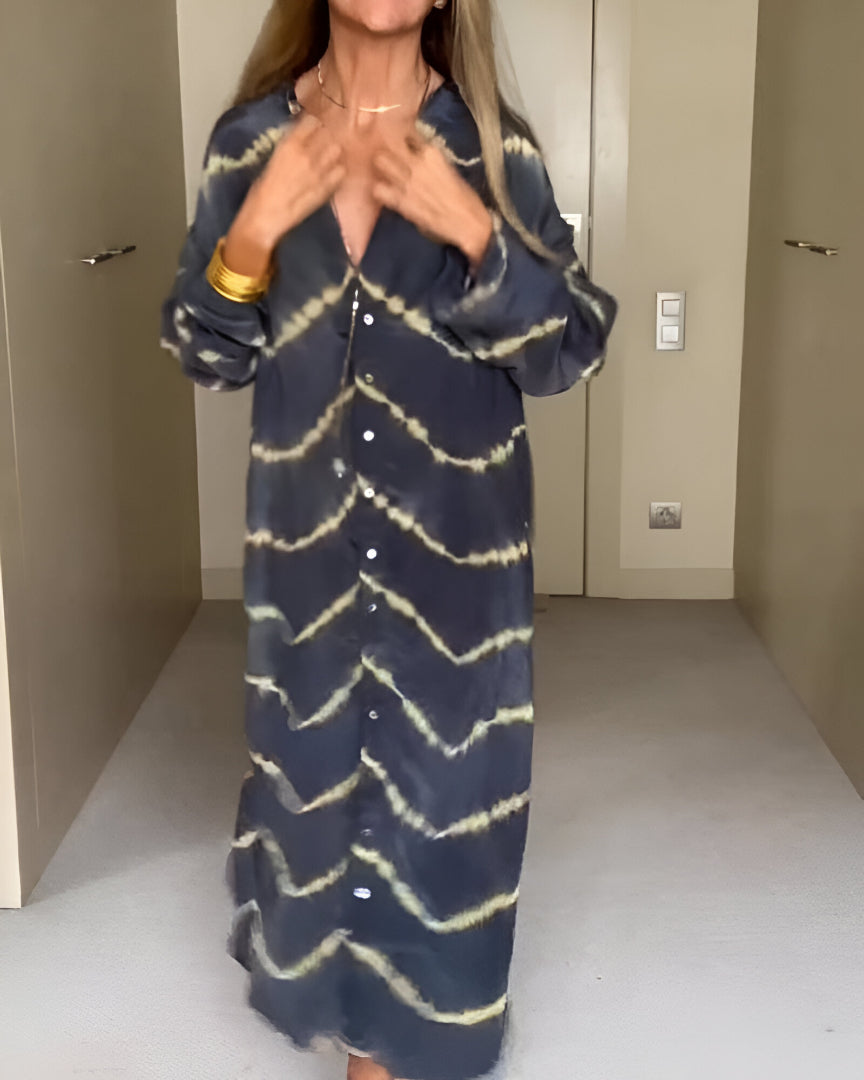 Liliana | Vestido maxi de rayas boho