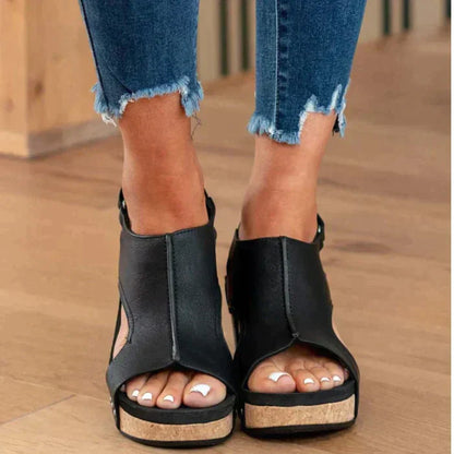 Nicole - Sandalias de Cuña Elegantes