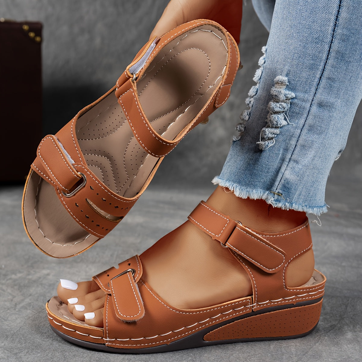 Aldona | Sandalias ortopédicas con cuña