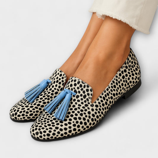 Zapatillas Mira con Flecos y Estampado de Lunares