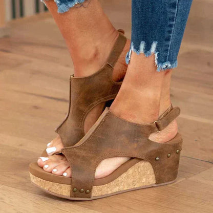 Nicole - Sandalias de Cuña Elegantes
