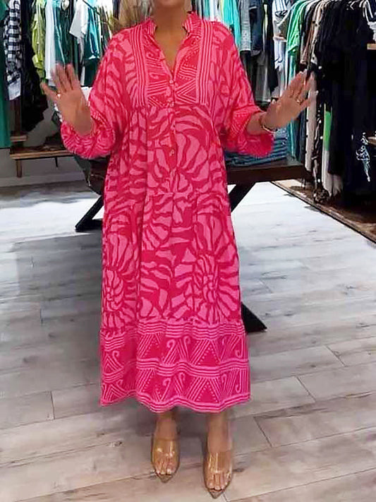 Ilona | Vestido con escote en V y estampado