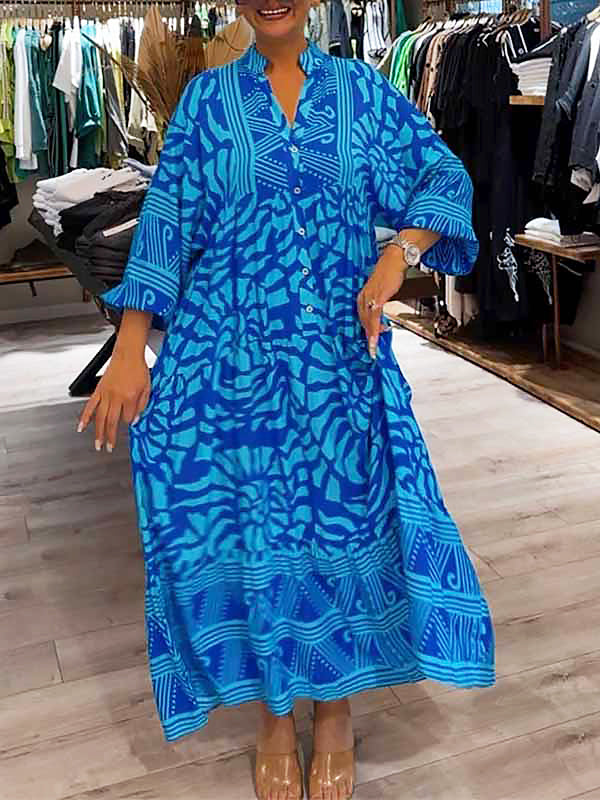 Ilona | Vestido con escote en V y estampado