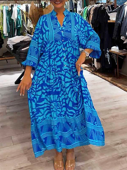 Ilona | Vestido con escote en V y estampado
