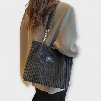 Rita. – Bolso de hombro de pana suave