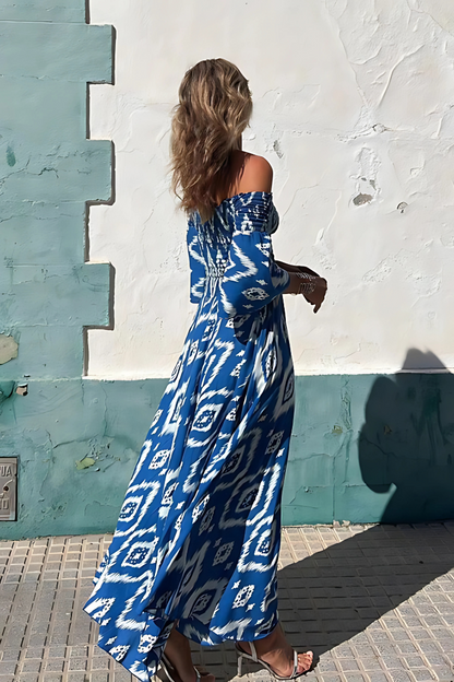 Alina | Vestido Maxi con Hombros Descubiertos y Encanto Boho