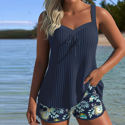 Beau | Tankini a Righe Due Pezzi