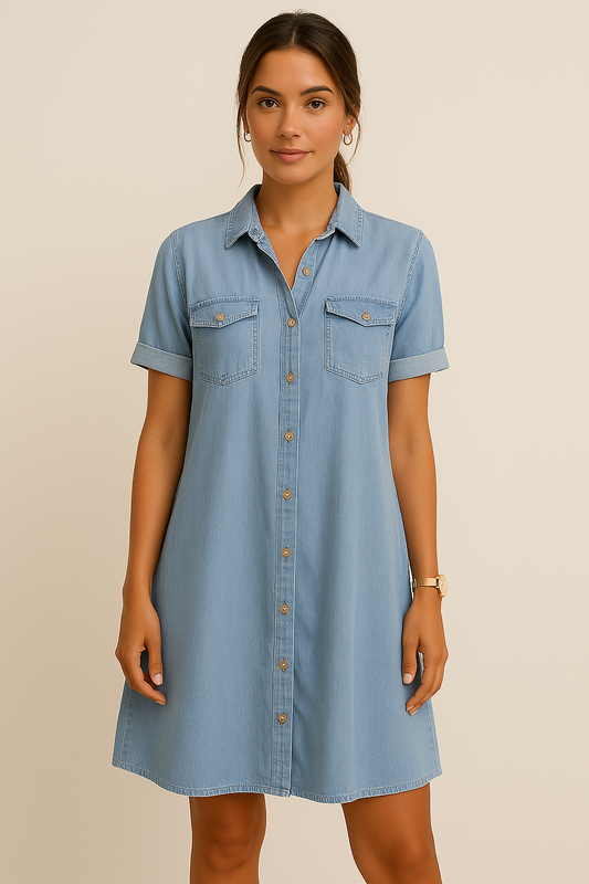 Emilia | Vestido de mezclilla tipo camisa