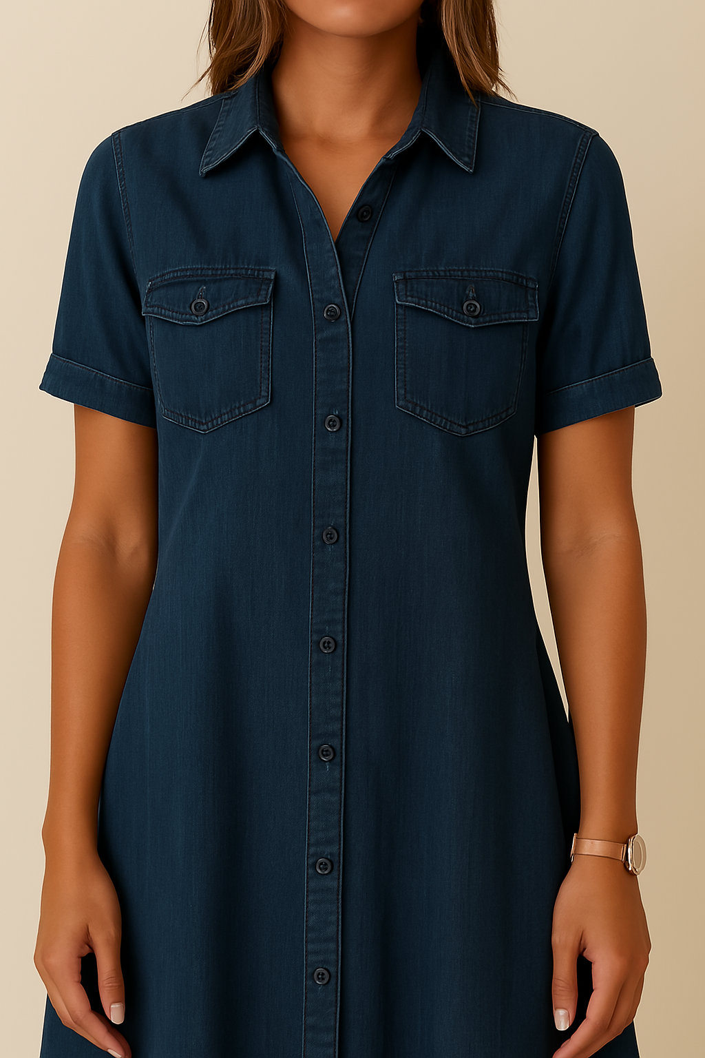 Emilia | Vestido de mezclilla tipo camisa