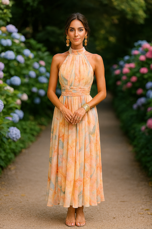 Naira – Vestido Maxi Acuarela