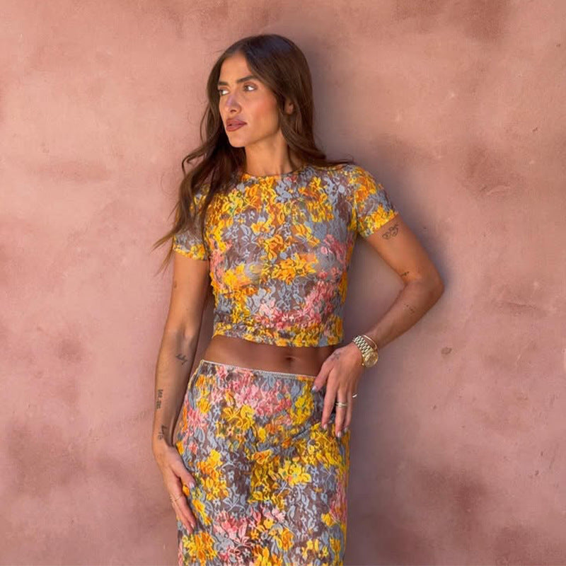 Amaris | Conjunto de Dos Piezas con Estampado Floral