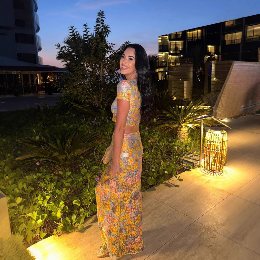Amaris | Conjunto de Dos Piezas con Estampado Floral