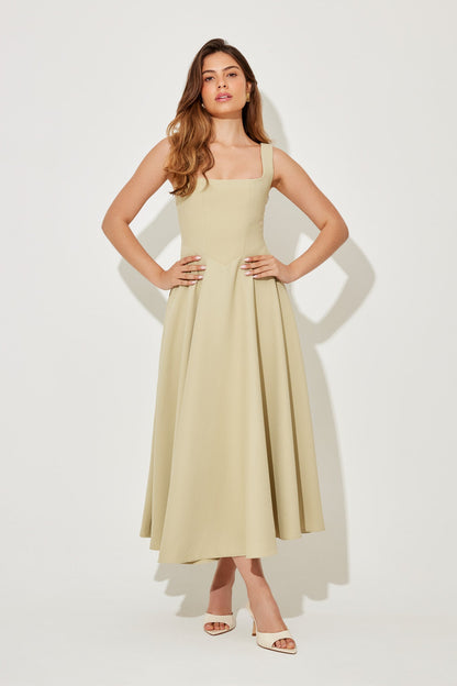 Amelia™ | Vestido Midi Fluido Atemporal