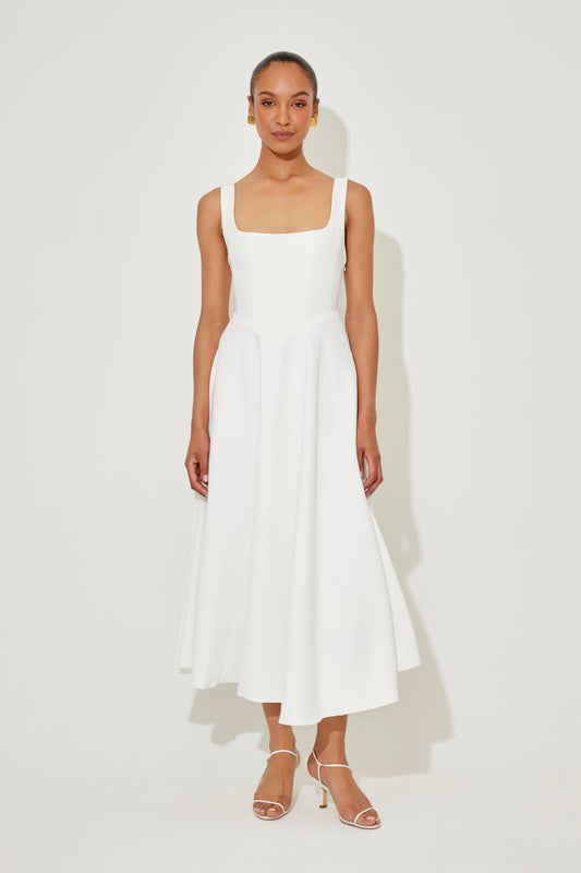 Amelia™ | Vestido Midi Fluido Atemporal