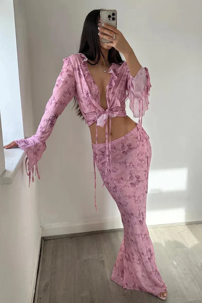 Annabelle | Conjunto de Falda Maxi Fluida