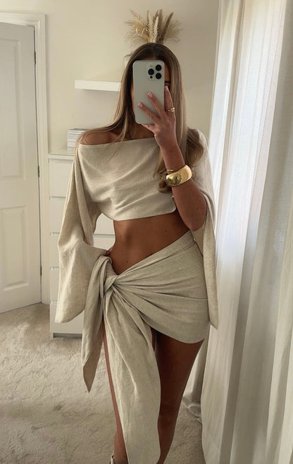 Ainsley | Conjunto de Sarong de Lino