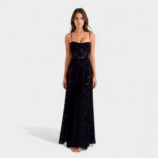 Verona – Vestido Largo de Encaje Floral