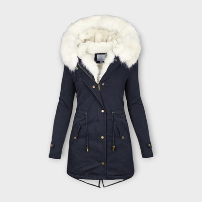 Ivara – Chaqueta de invierno impermeable y forrada con piel