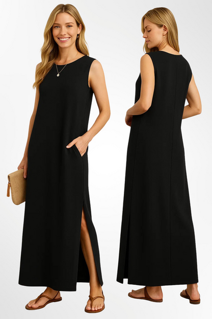 Blanka | Vestido suelto con abertura