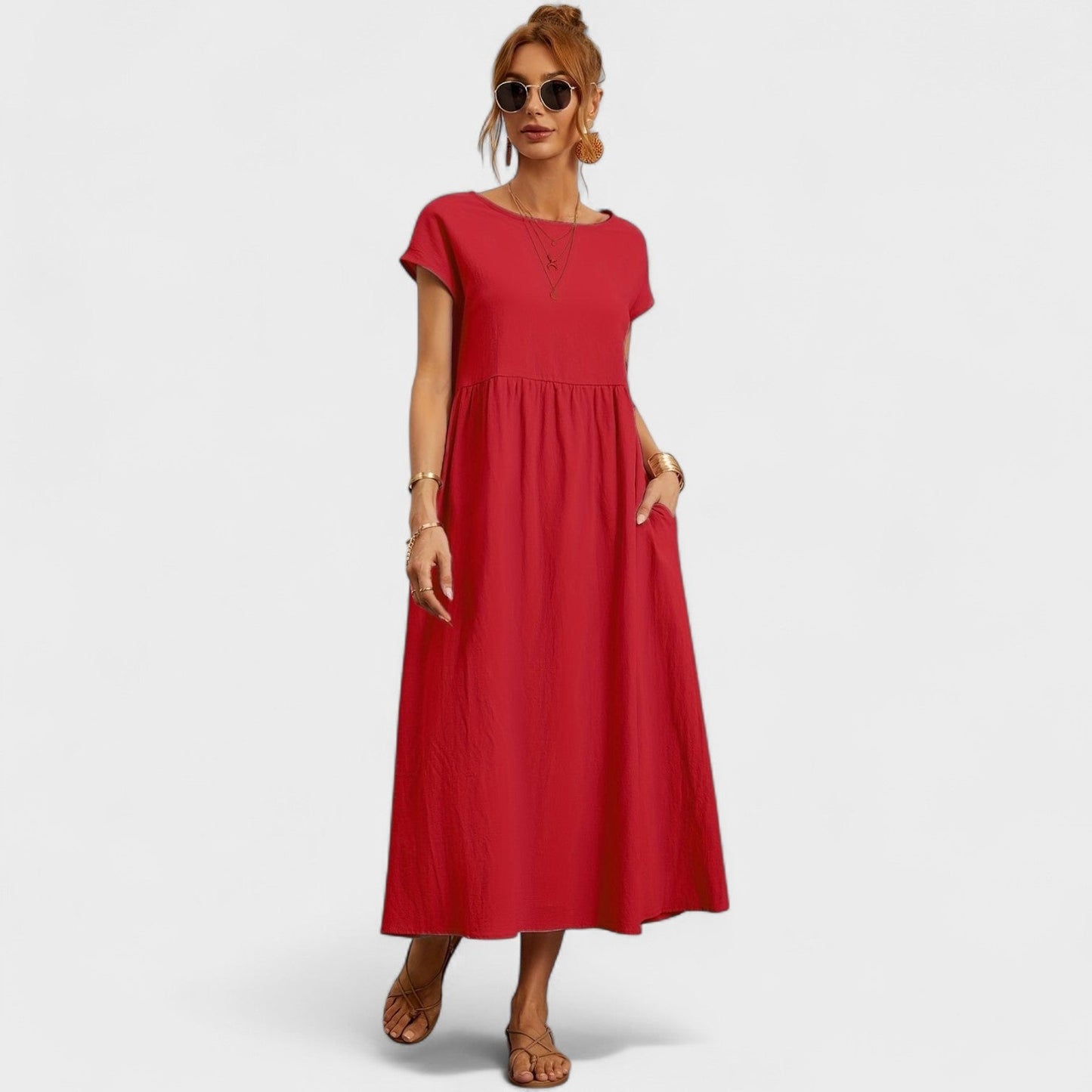 Isa - Vestido de lino casual