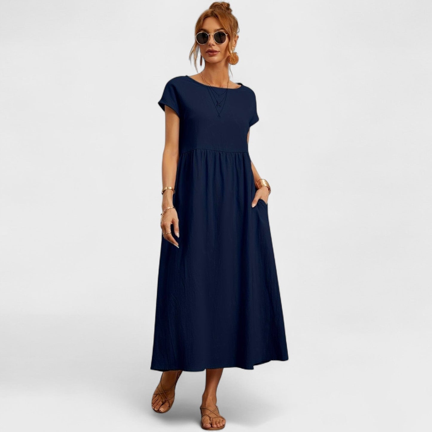 Isa - Vestido de lino casual