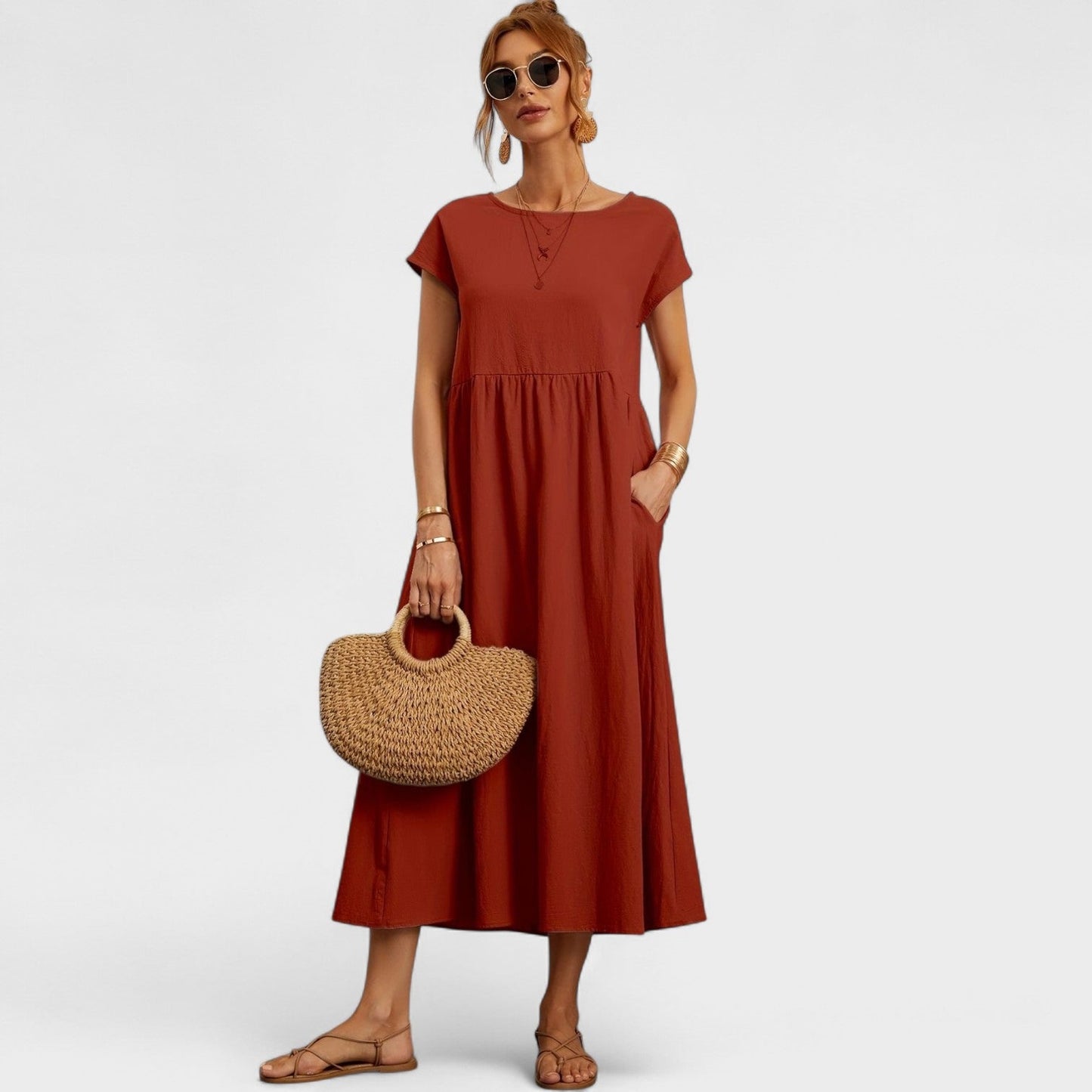 Isa - Vestido de lino casual