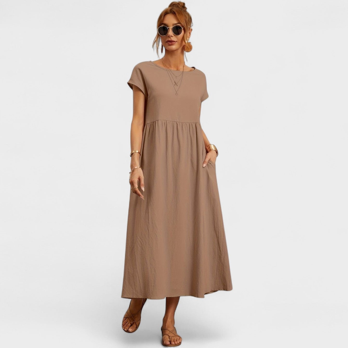 Isa - Vestido de lino casual