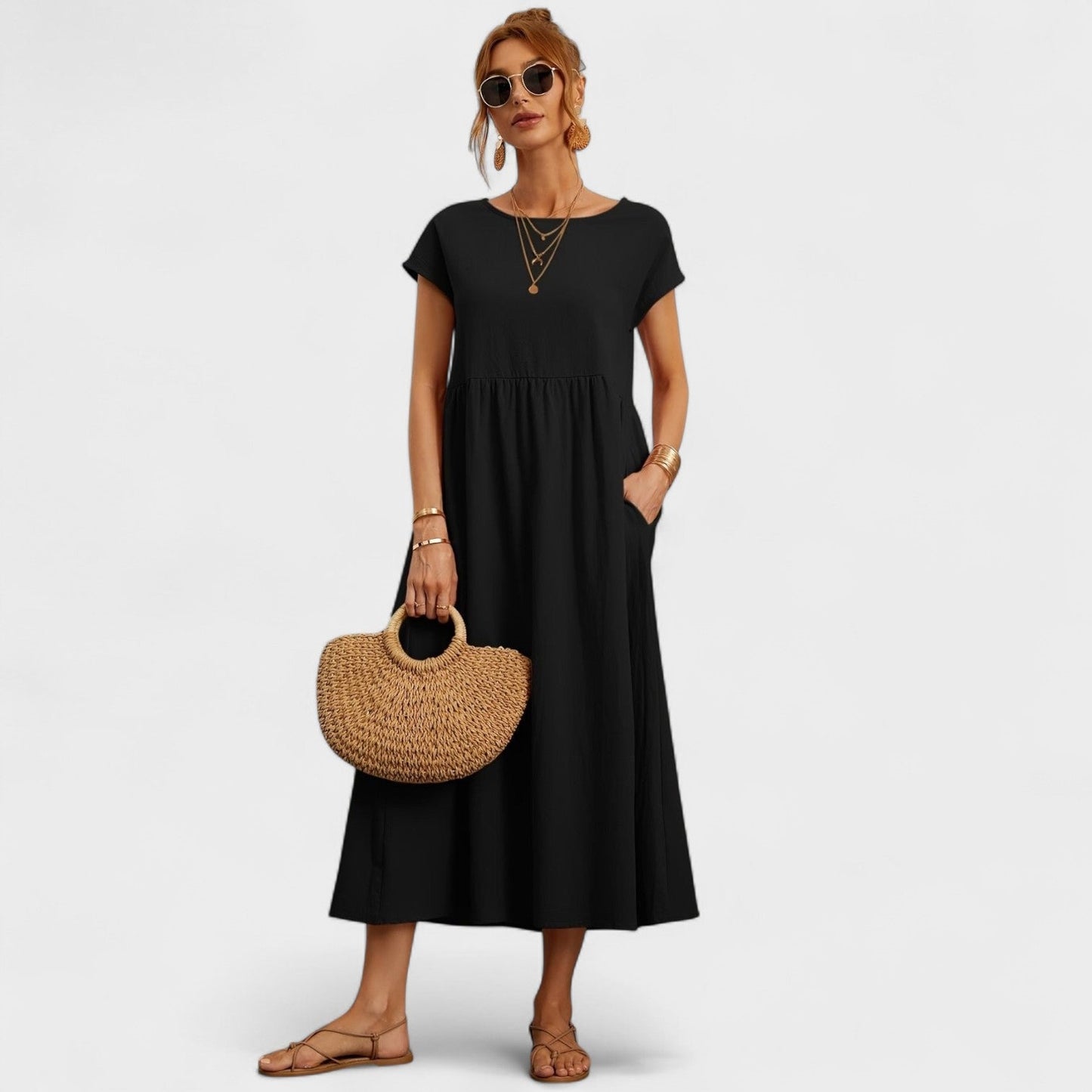Isa - Vestido de lino casual