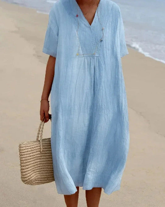 MYKA - VESTIDO DE LINO STRAND