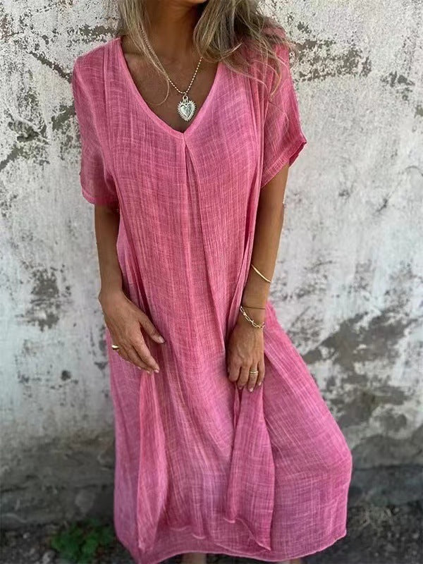 Ámbar | Elegante vestido midi con escote en V