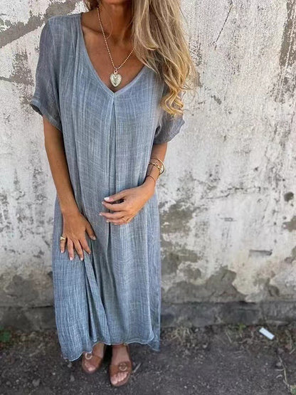 Ámbar | Elegante vestido midi con escote en V