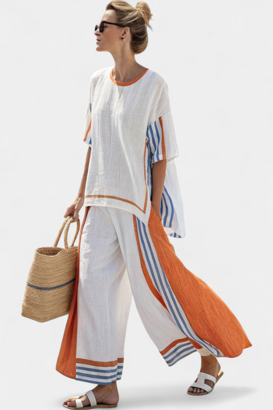 Anila – Conjunto Elegante de Dos Piezas de Lino