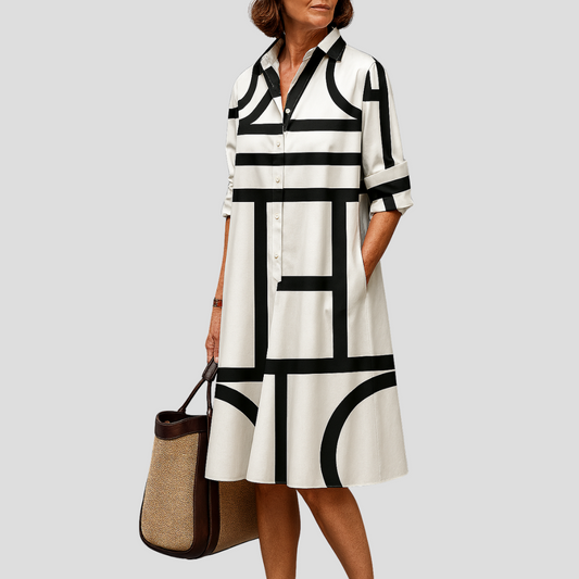 Brigitte - Vestido Midi Luxe para una Elegancia Sin Esfuerzo