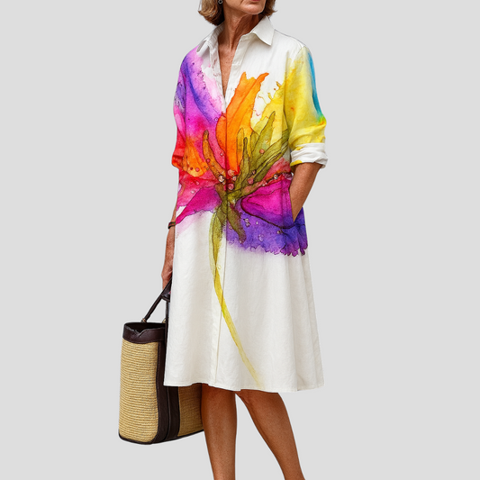 Doris - Vestido Midi Luxe para un Confort Veraniego Sin Esfuerzo