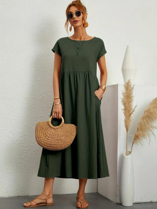 Marcia | Vestido de verano de tela premium en estilo Floating