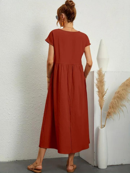 Marcia | Vestido de verano de tela premium en estilo Floating